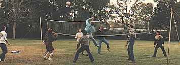 <Intense volleyball competition.>